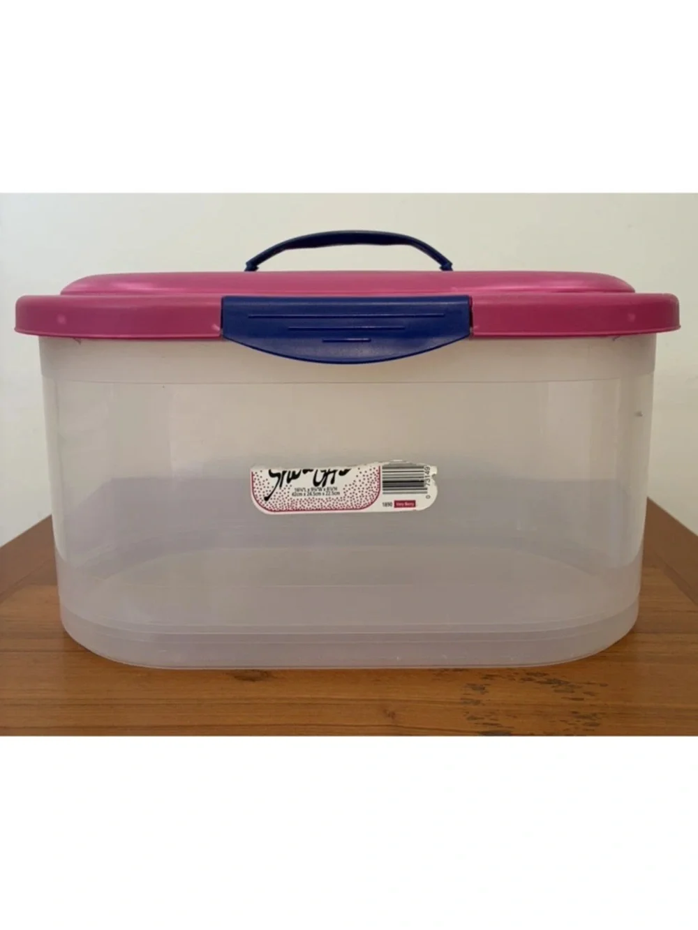 Sterilite Large EZ Carry Show Off Storage Tote #1890 N Very Berry Hinged Lid